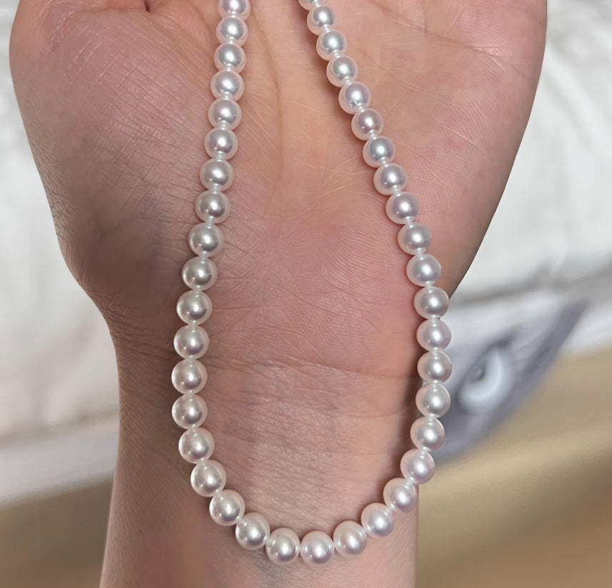 Freshwater Pearl Necklace (5–6 mm)淡水AK5-6mm珍珠项链