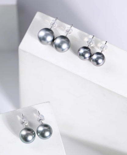 Tahitian Pearl Stud Earrings（大溪地珍珠耳钉）