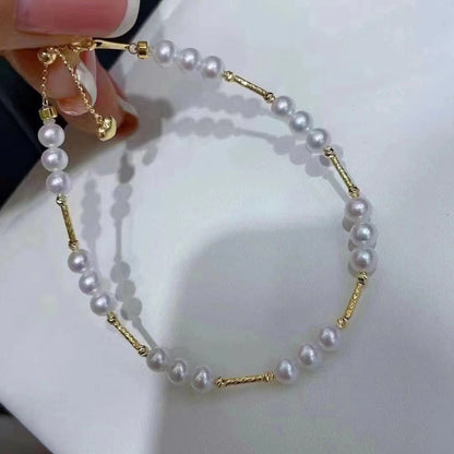 18K Gold "Aurora" Millet-Grain Bracelet  (18k极光小米手链)