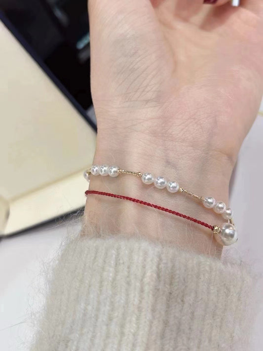18K Gold "Aurora" Millet-Grain Bracelet  (18k极光小米手链)