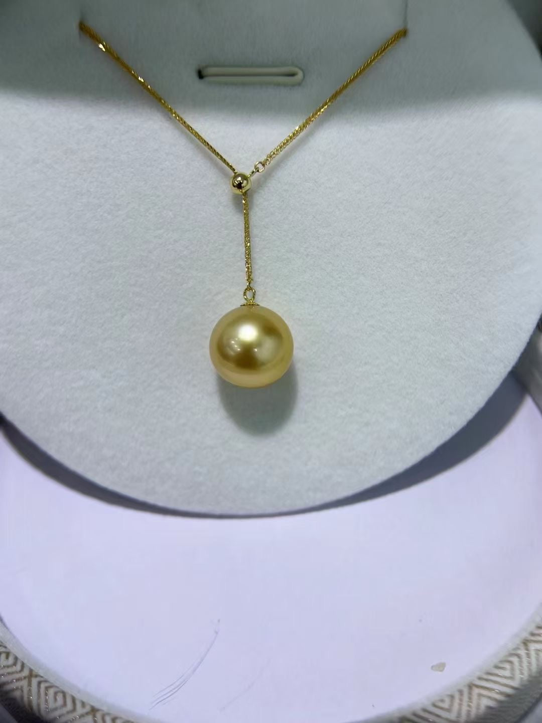 18K Gold Y-Chain with Beads（18K金珠y字链）