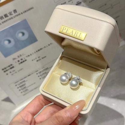 "Venus" Australian White Pearl Stud Earrings（澳白“维纳斯‘’珍珠耳钉）