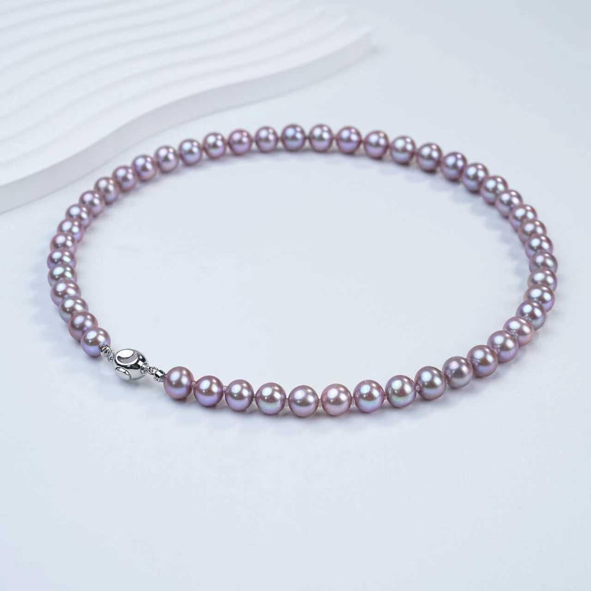 （Seedless Freshwater Pearl Necklace）淡水紫珠无核项链