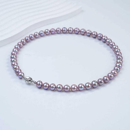 （Seedless Freshwater Pearl Necklace）淡水紫珠无核项链