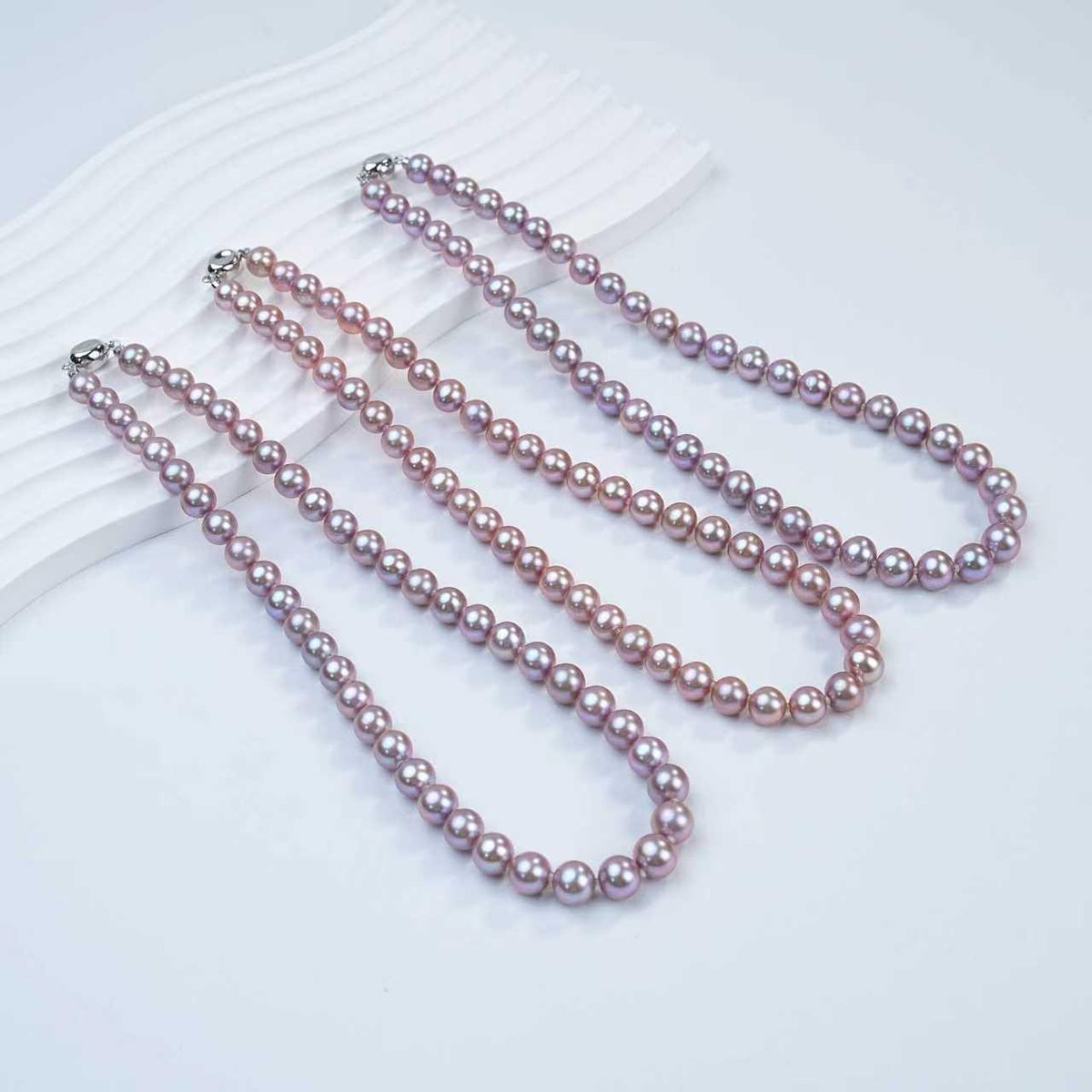 （Seedless Freshwater Pearl Necklace）淡水紫珠无核项链